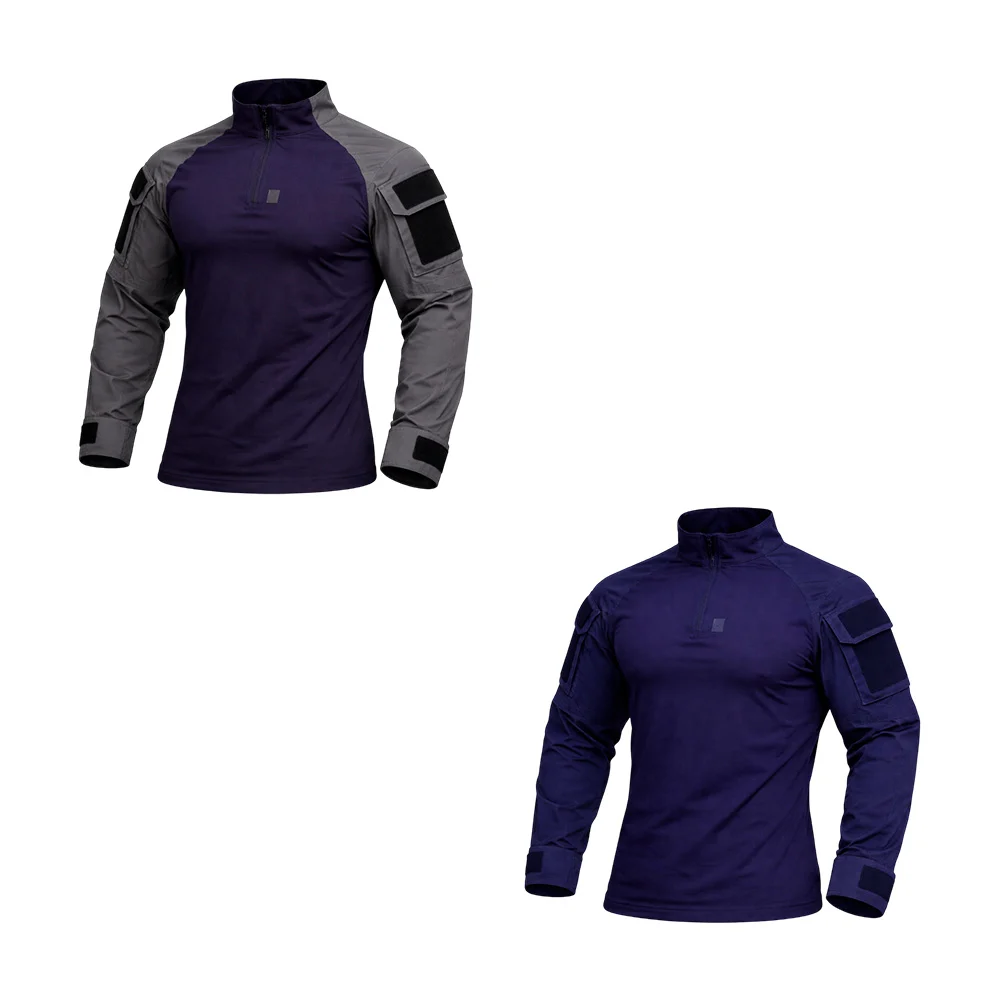 Playera táctica 9f9 manga larga con velcros para actividades al aire …
