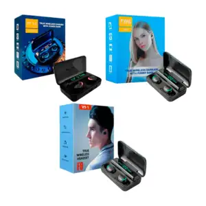 Audífonos inalámbricos tipo chícharo con iluminación led, almohadilla…