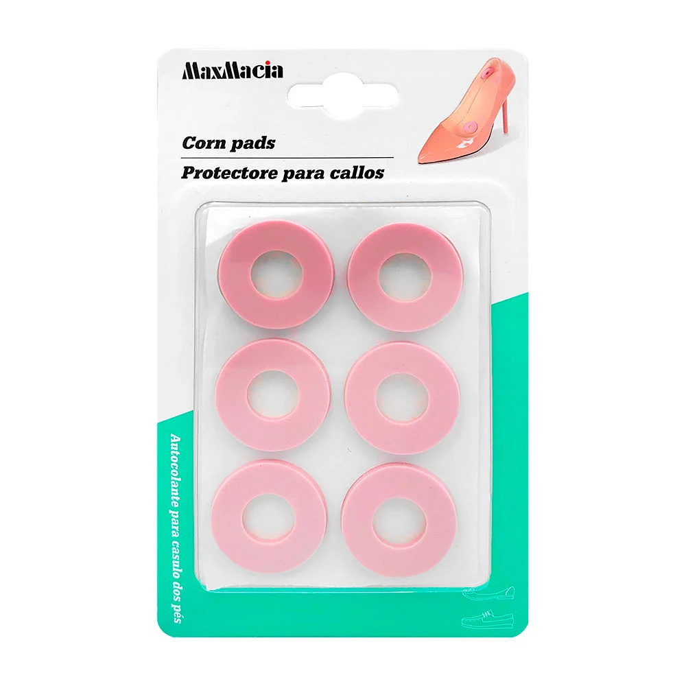 Blíster con 6 protectores para callos, redondos con espuma ergonómica…