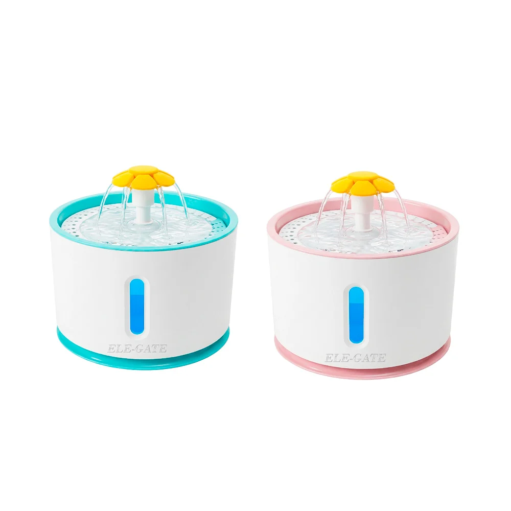 Bebedero eléctrico para mascotas, 2.4l con diseño de flor, variedad /…