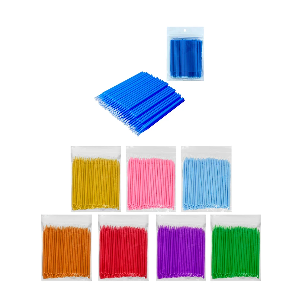 Paquete 100 cepillos microbrush tipo cotonete para pestañas, variedad…