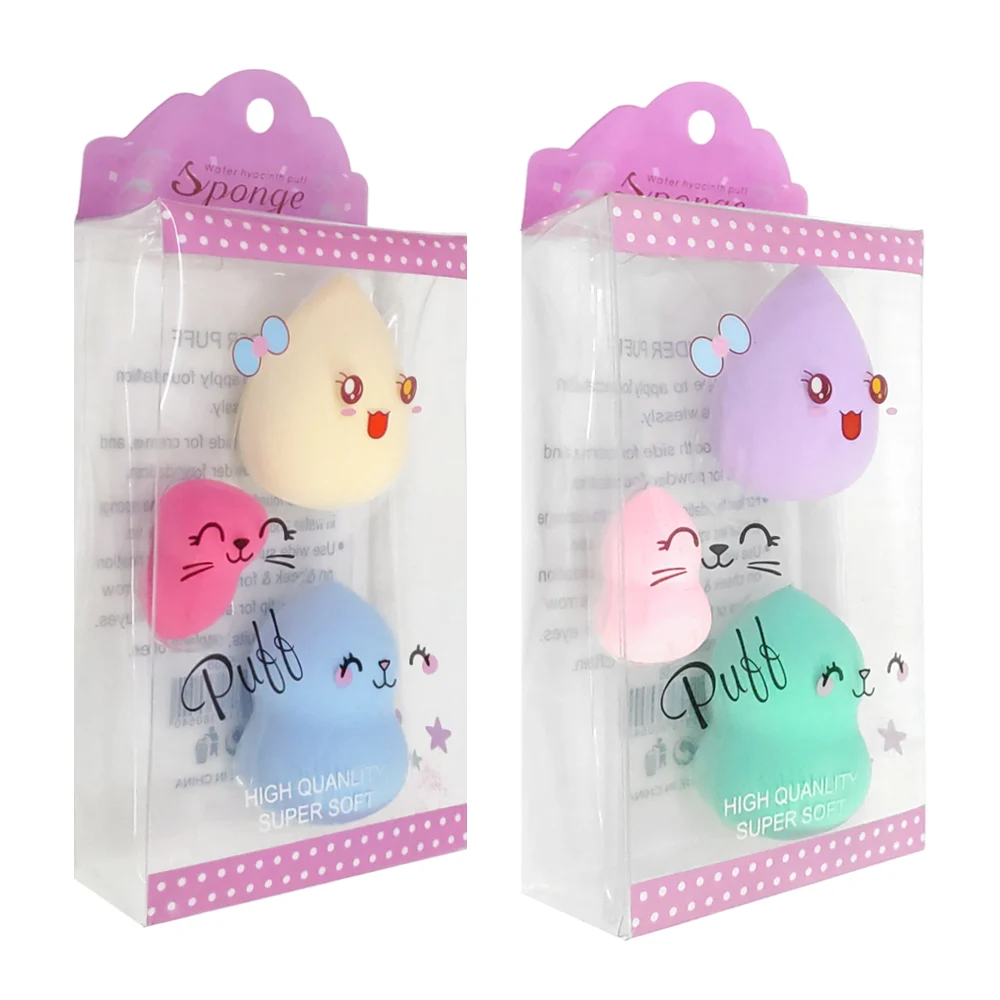 Paquete con 3 mini esponjas aplicadoras de maquillaje de diversos tam…