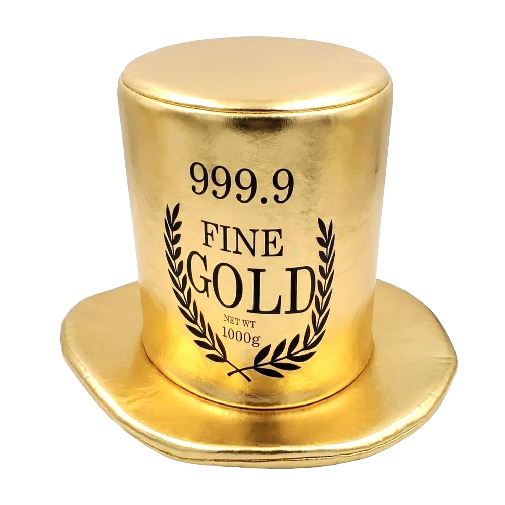 1pza Sombrero grande para fiesta con frase fine gold 999.9 / sbr.gold