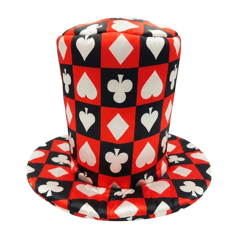 1pza Sombrero grande para fiesta con estampado de poker - baraja / sb…