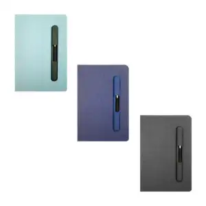 Libreta cuaderno a5 con 100 hojas con forro tipo mezclilla + pluma, v…
