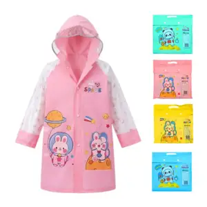 1pza Impermeable infantil tipo ponchito, de plástico, con diseño esta…