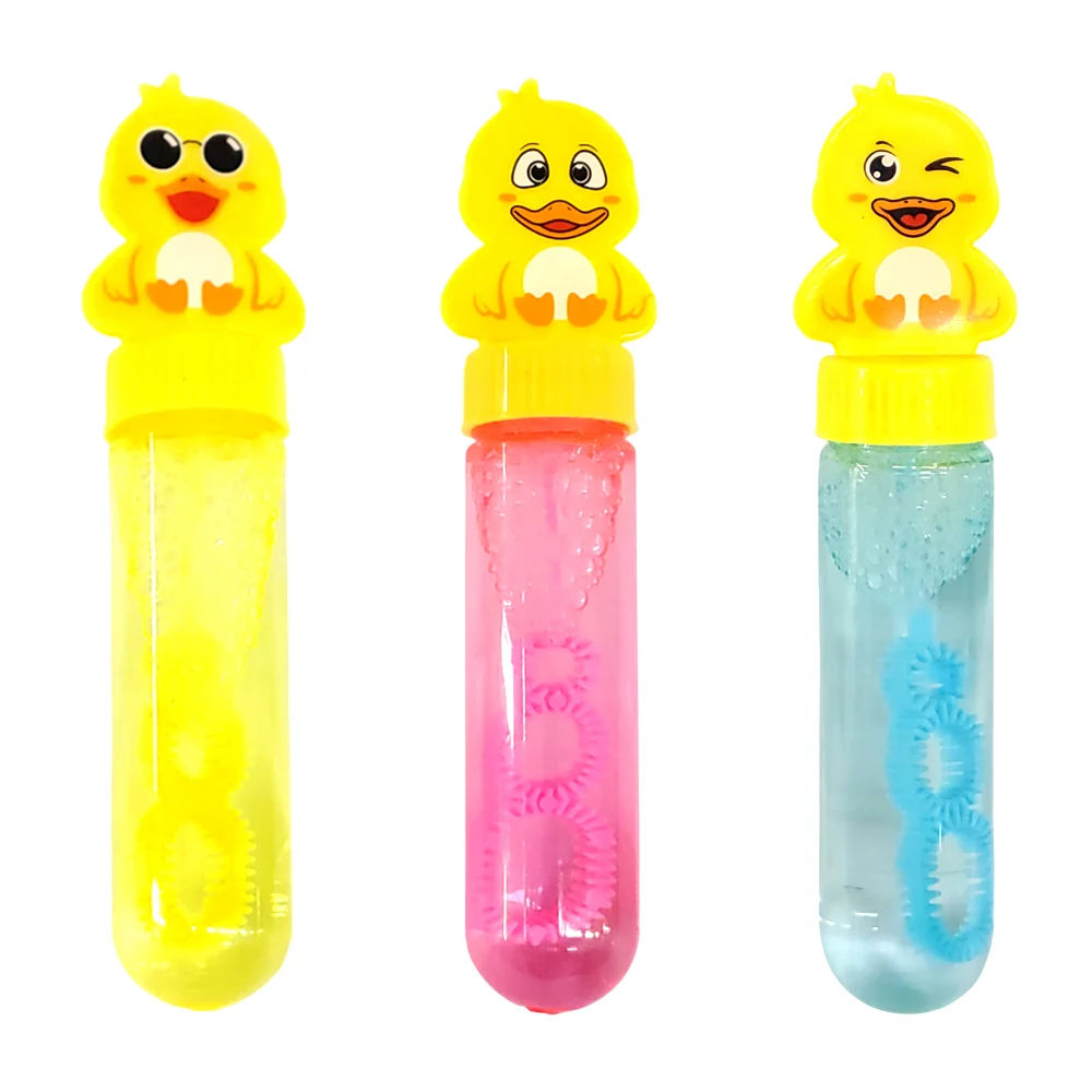 1pz vara con jabón para burbujas, patito kawaii, 15cm, variedad de co…