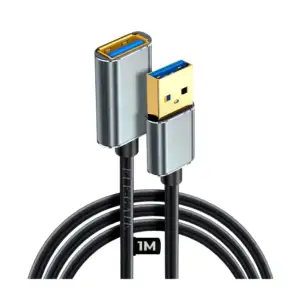 Cable extensión de usb, macho a hembra de 1 metro