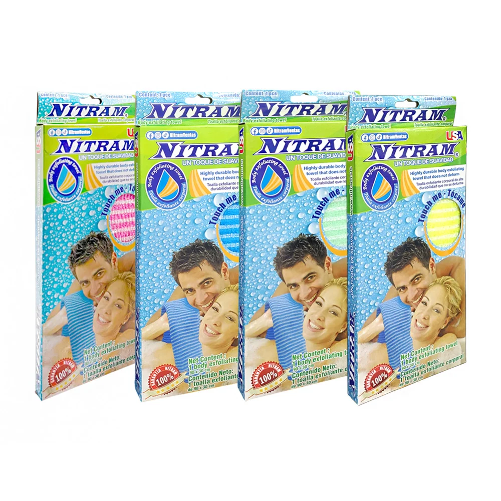 Estropajo para ducha flexible, con textura áspera, variedad de colore…