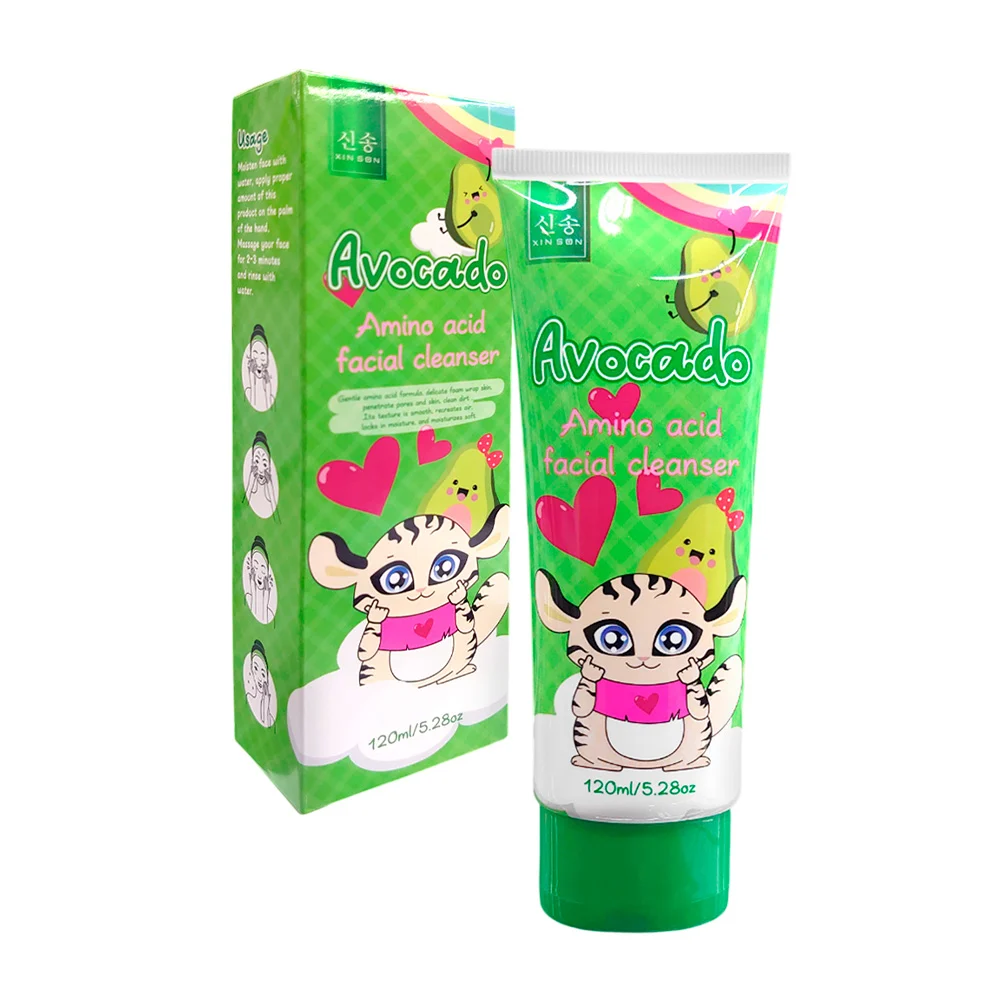 Espuma limpiadora facial con aminoácidos y extracto de aguacate, 120m…