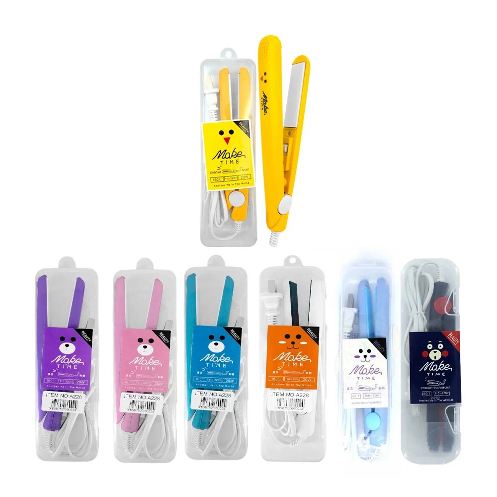 Mini plancha portátil make time para el cabello, variedad de diseños …