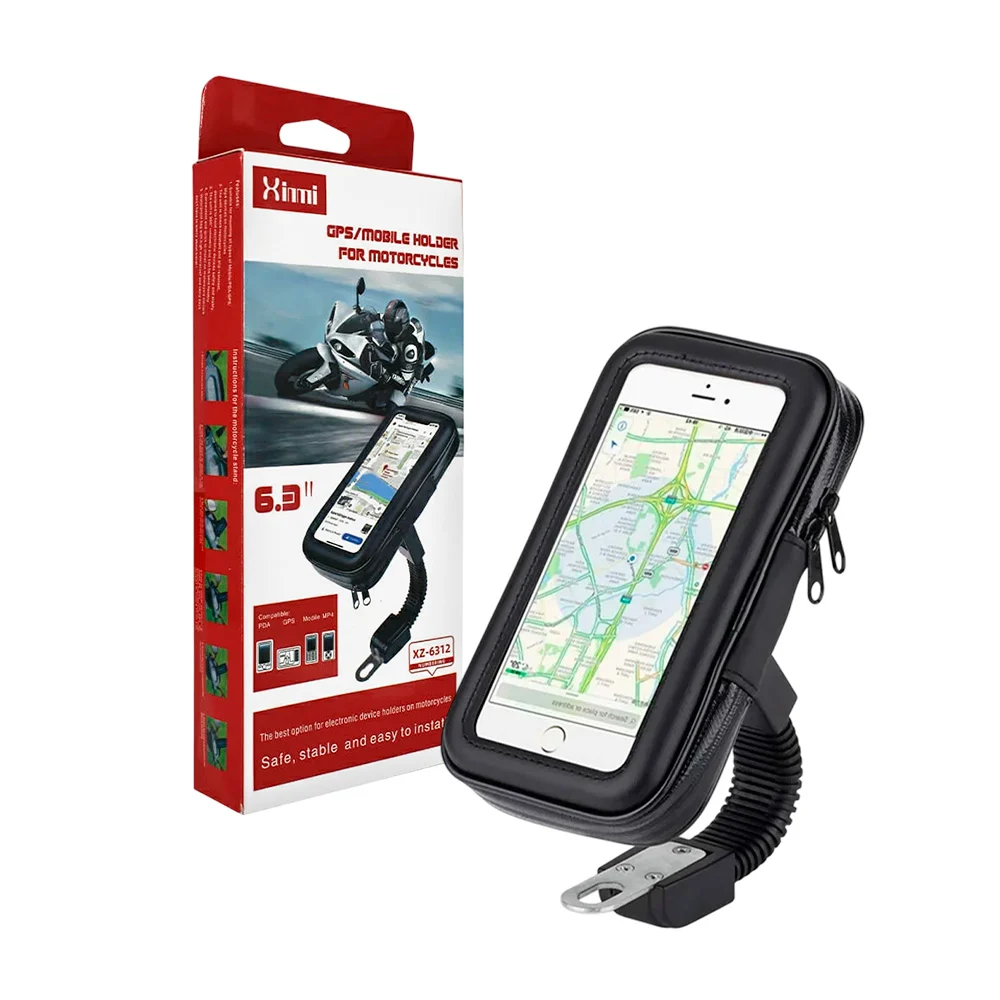 Soporte funda xinmi ajustable a manubrio de motocicleta para teléfono…