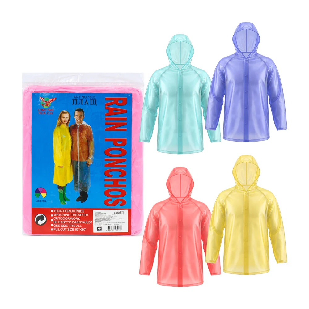 1pza Impermeable de plástico desechable para adulto estilo poncho con…