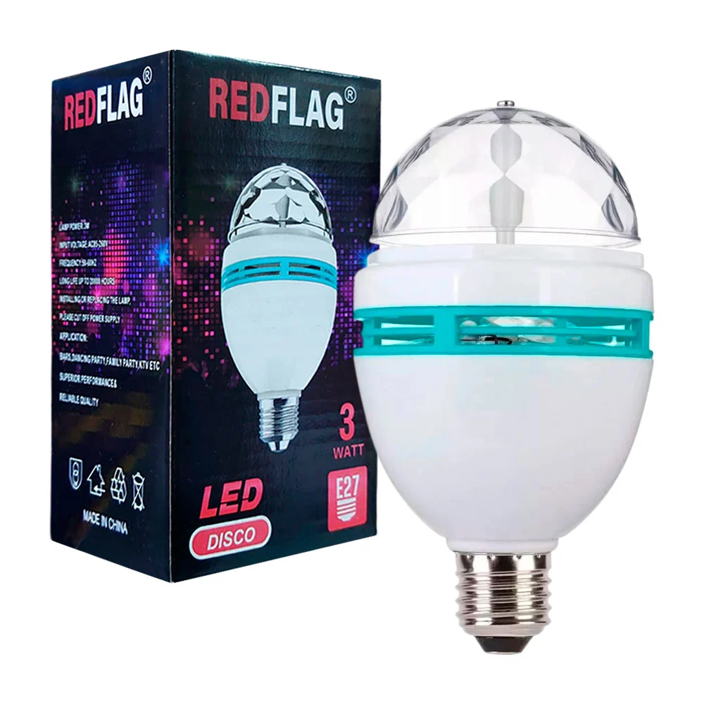 Foco red flag giratorio de 3watt / led disco / zqf-099