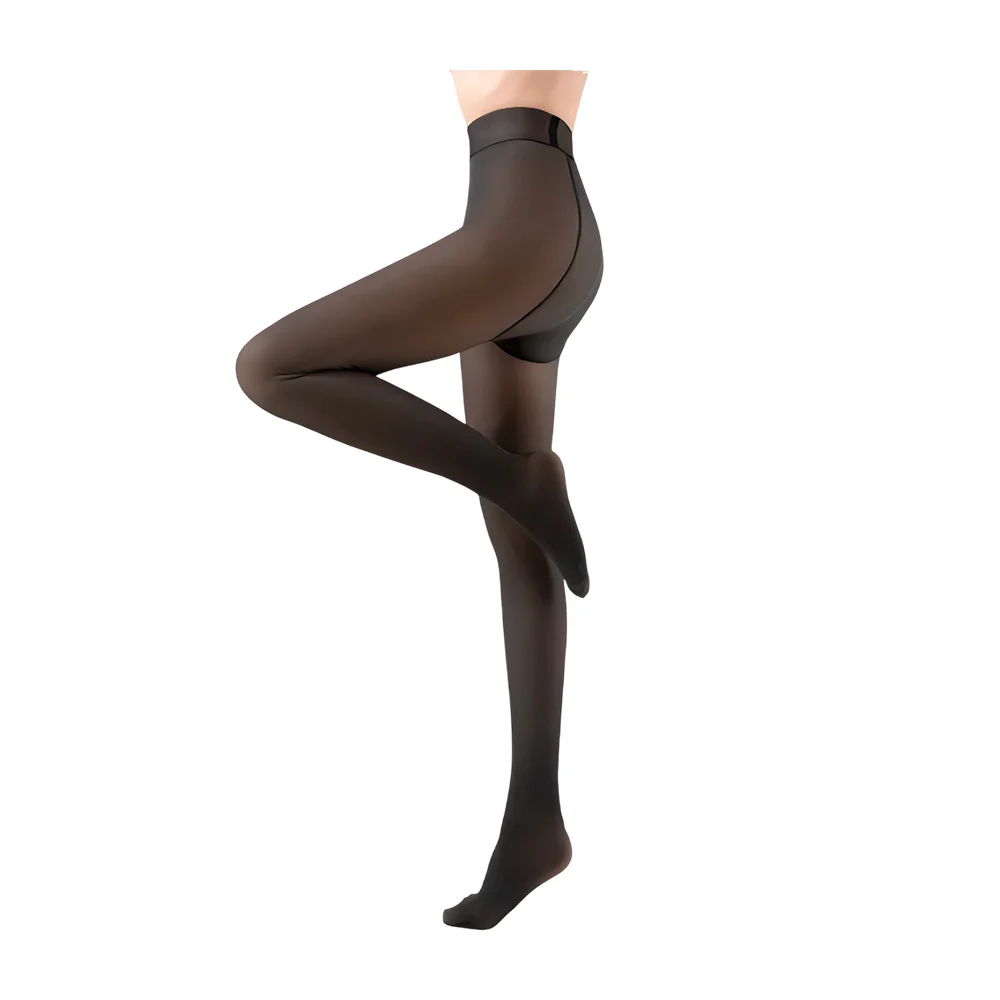 Medias térmicas afelpadas tipo mallas leggins translúcido / elaborate…
