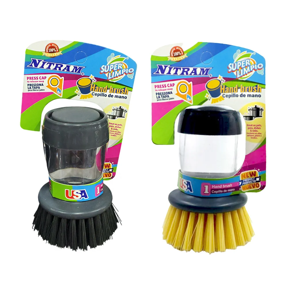 Cepillo de mano con dispensador de jabón