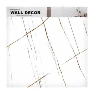 Paquete con 5 láminas de papel tapiz cuadrado color blanco con líneas…