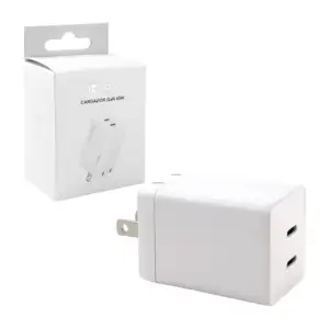 Cubo cargador de 45w 1 hora gan con 2 puertos usb tipo c, variedad de…