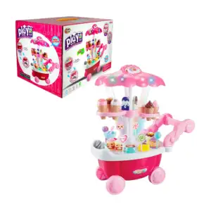 Mini carro con luz, sonido y accesorios tipo comida para niña / play …