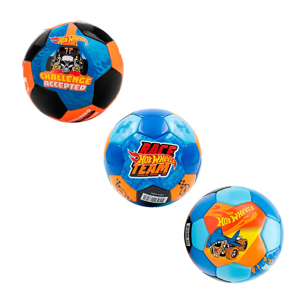 1pza Balón pequeño de fútbol con estampado de hot wheels, modelos var…