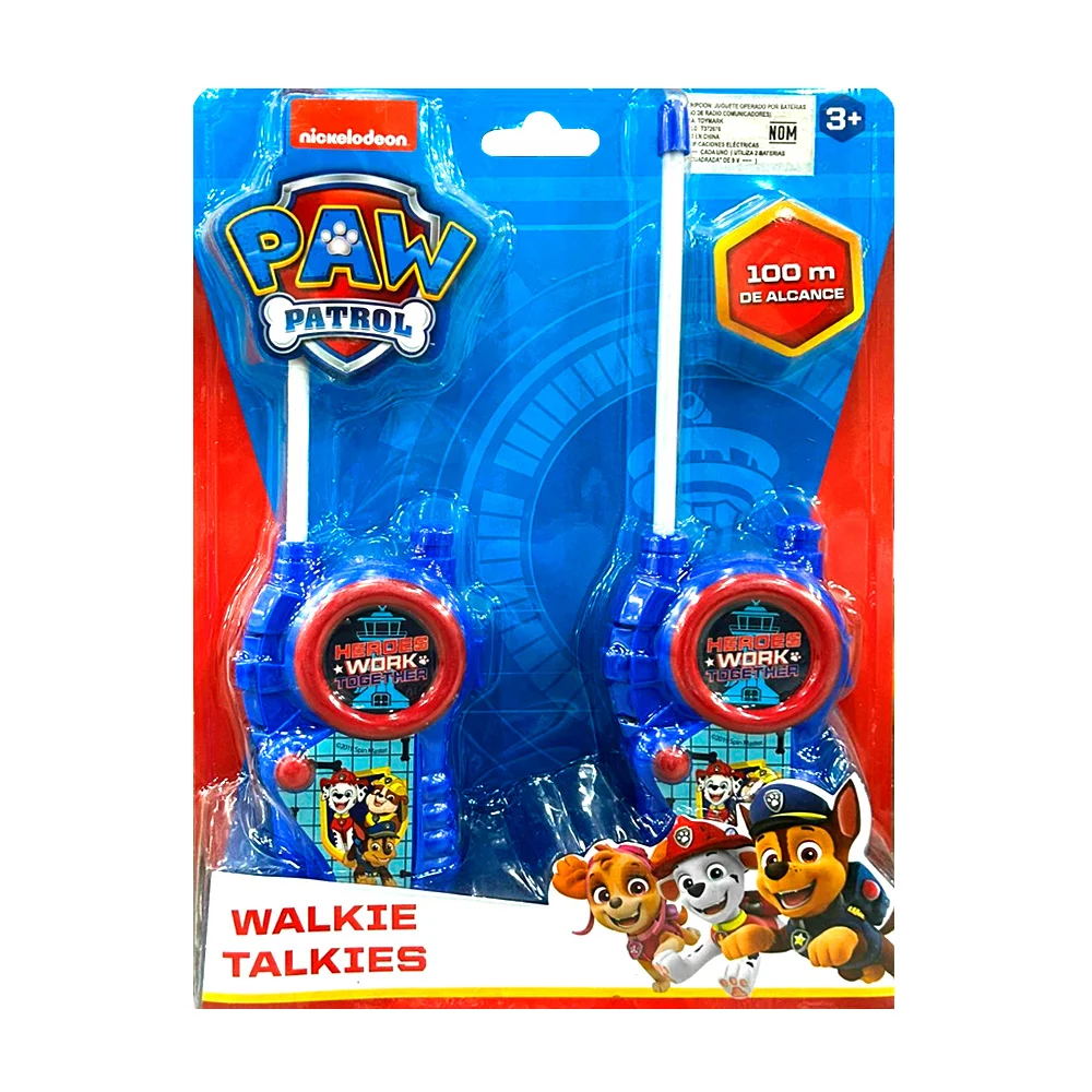 Set con 2 walkie talkie de juguete con diseño de paw patrol y alcance…
