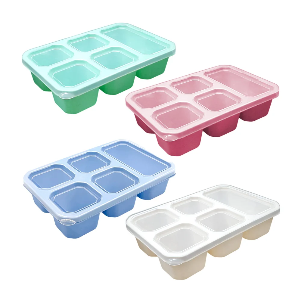 Tupper de plástico con 5 compartimentos y tapa con cierre hermético, …