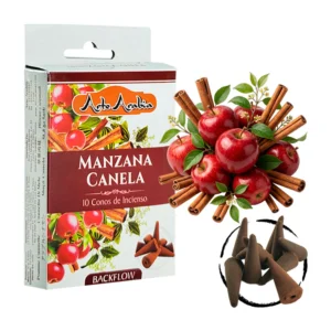 Caja con 10 conos de incienso aroma manzana canela / arte arabia / 02…
