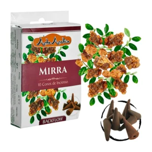 Caja con 10 conos de incienso aroma mirra / arte arabia / 020766