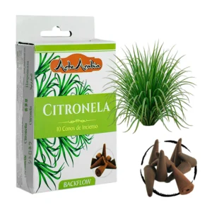 Caja con 10 conos de incienso aroma citronela / arte arabia / 020797