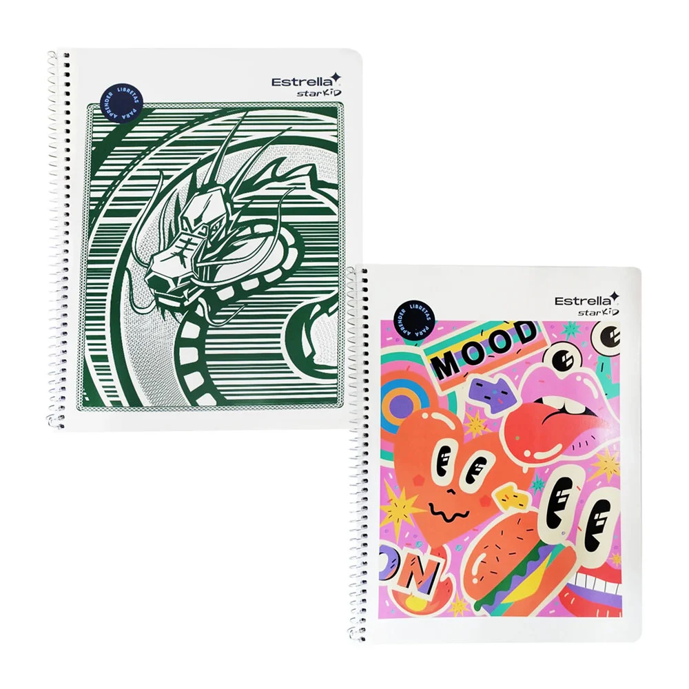 Cuaderno profesional estrella con espiral metálico y 100 hojas papel …
