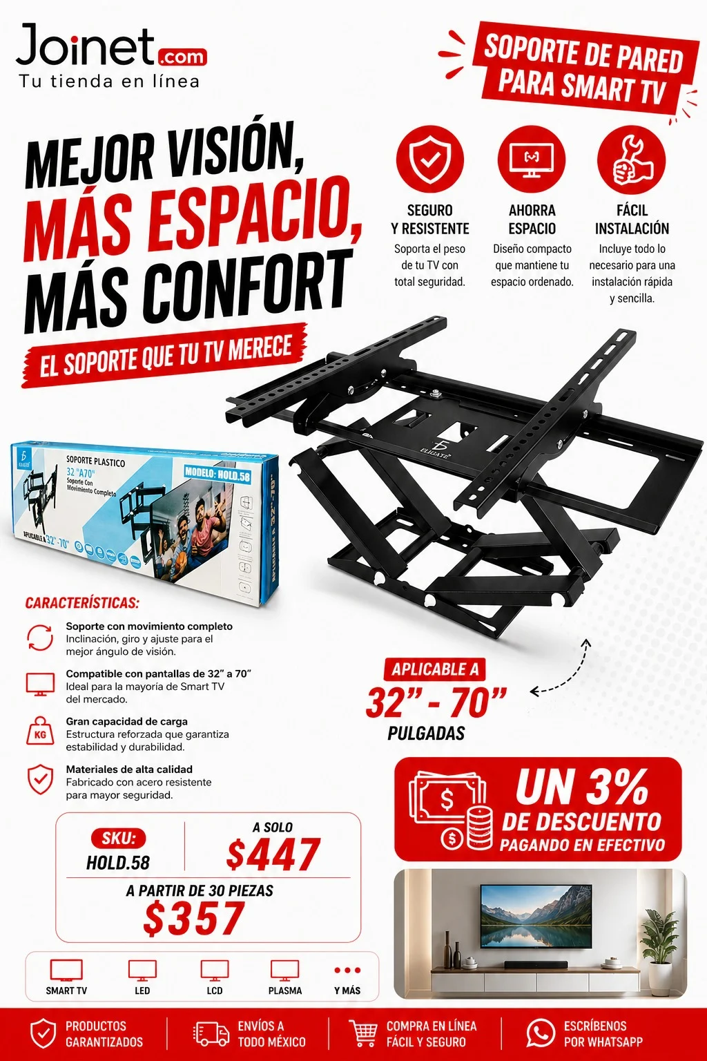 Mejor visión, más espacio, más confort!