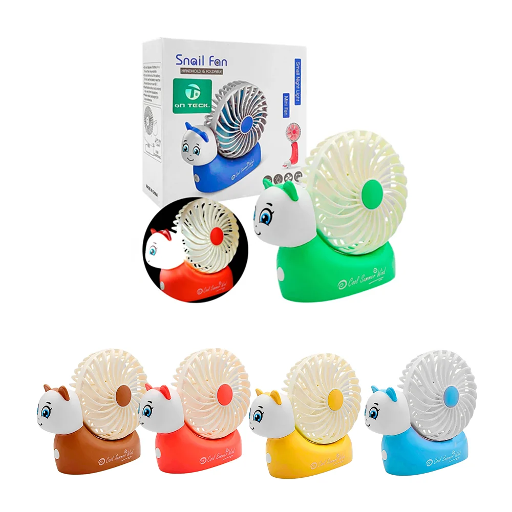 1pza Mini ventilador de plástico en forma de caracol, con iluminación…