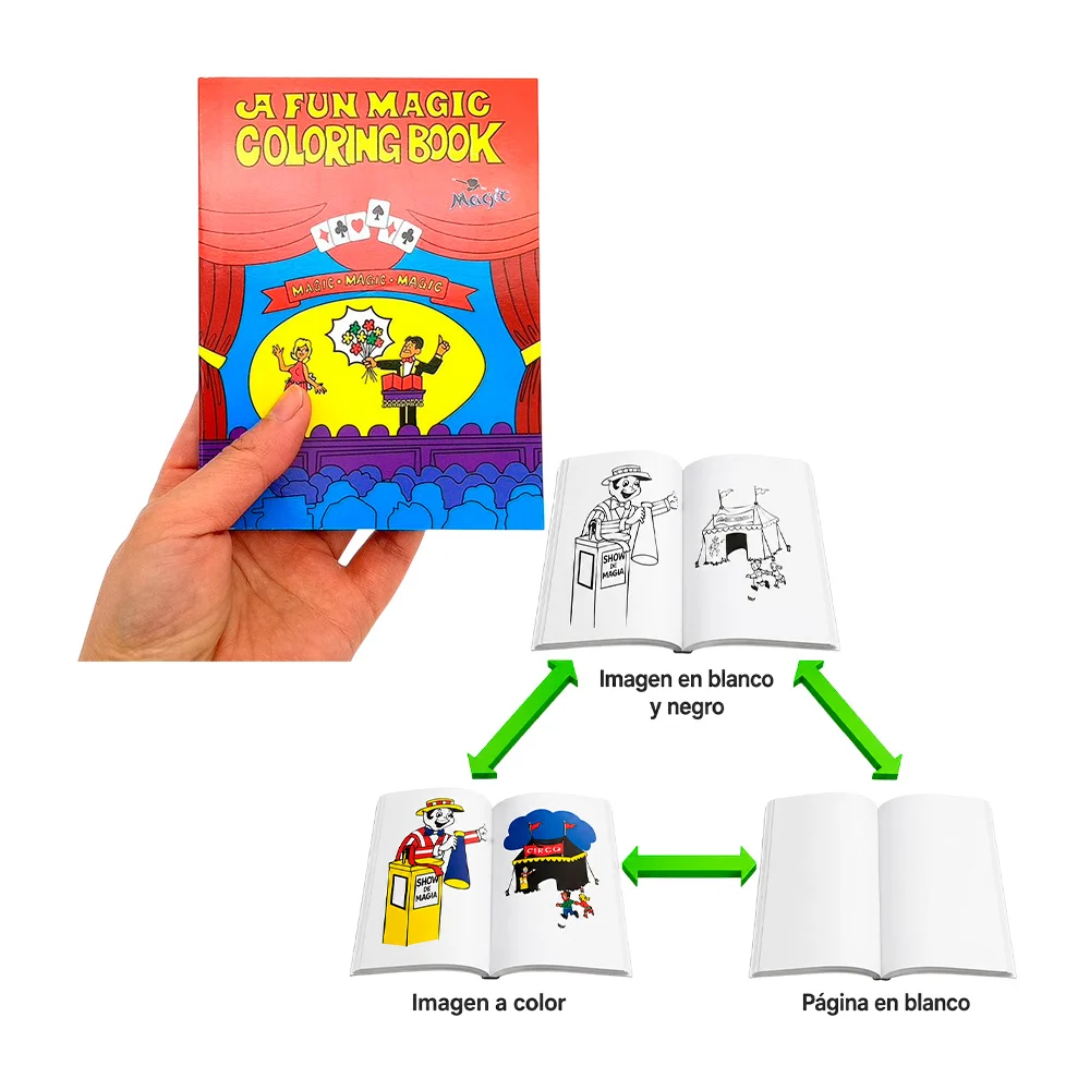 Cuaderno de mágica con dibujos ilustrativos con temática infantil / a…
