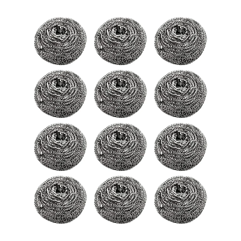 Blíster con 12 fibras metálicas redondas mileda de acero inoxidable /…