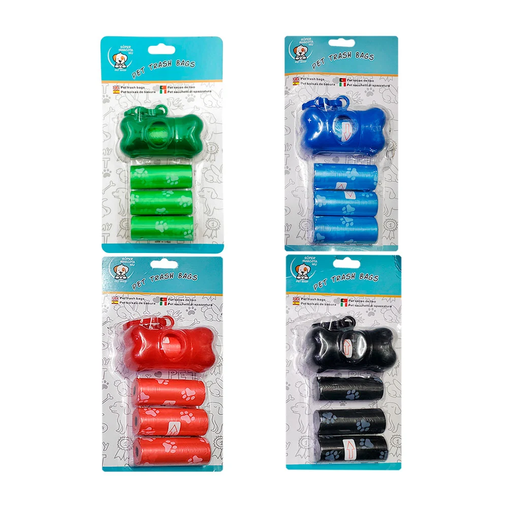 Blíster con 4 rollos de bolsa plástica para heces, dispensador en for…
