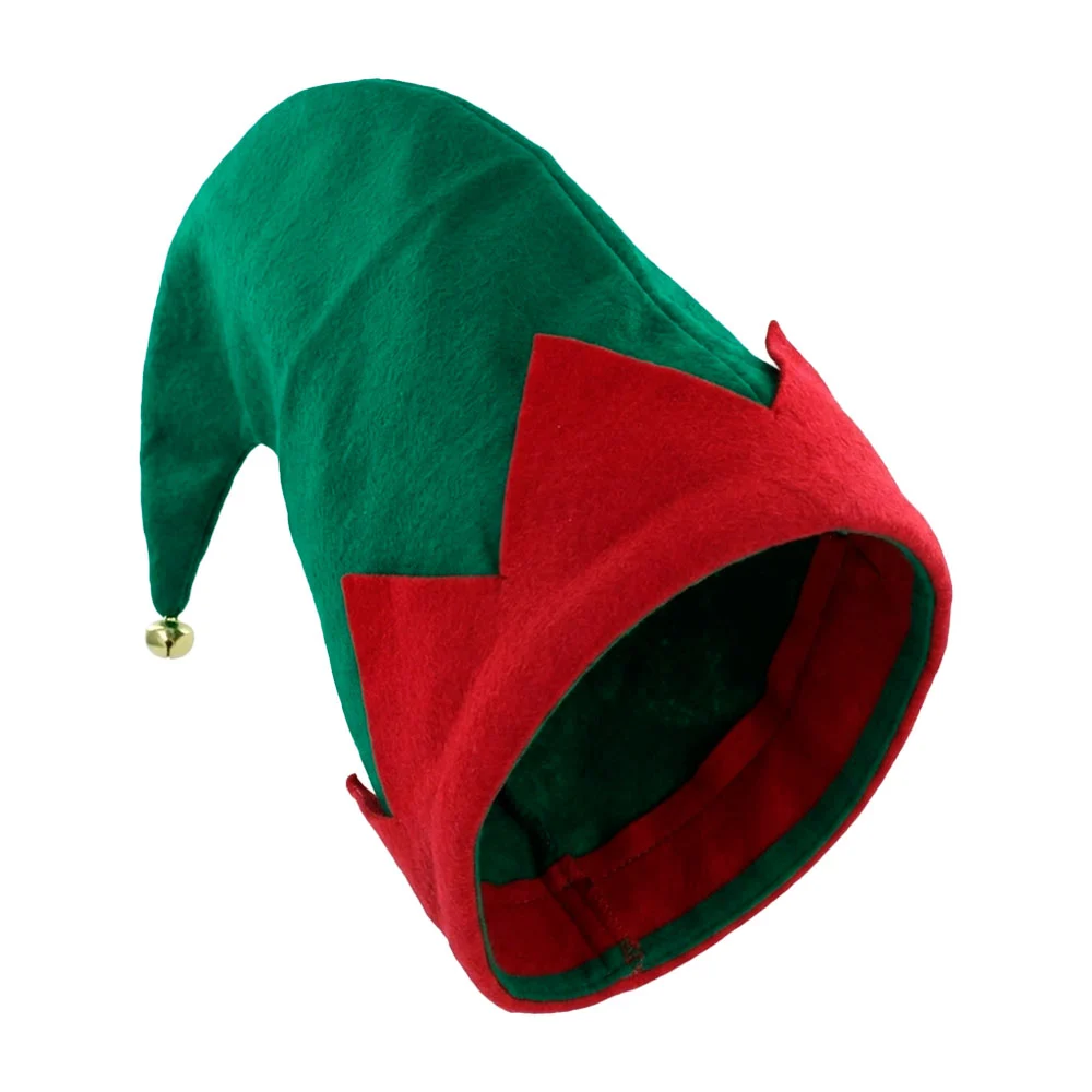 1pza Gorro afelpado de duende navideño con cascabel para fiestas navi…