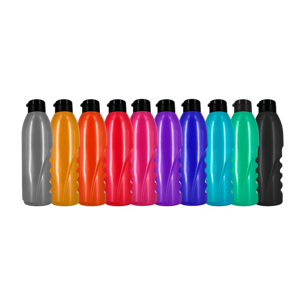 Botella color mate de plástico con tapadera, variedad de colores / 40…