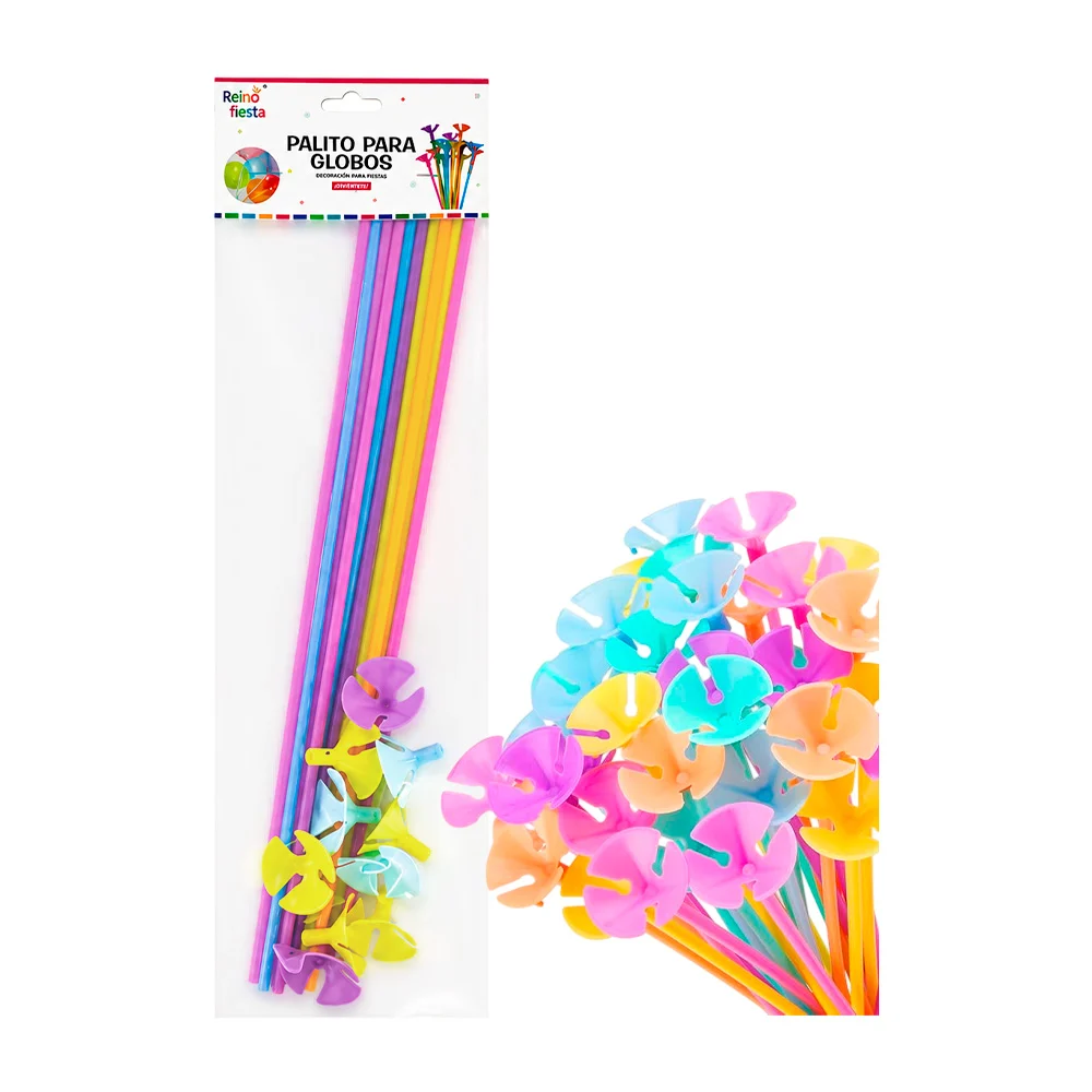 Paquete con 10 bases porta globos para fiesta de 42cm, variedad de co…
