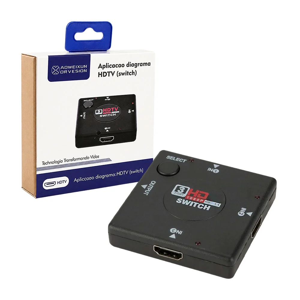 Mini splitter divisor de señal hdmi con 3 salidas con resolución de 1…