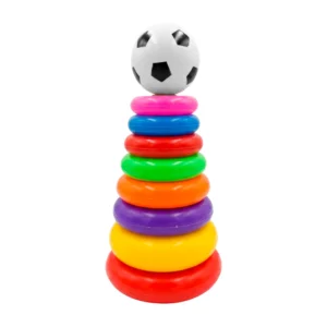 Juguete con aros didácticos + pequeño balón de fútbol, variedad de co…