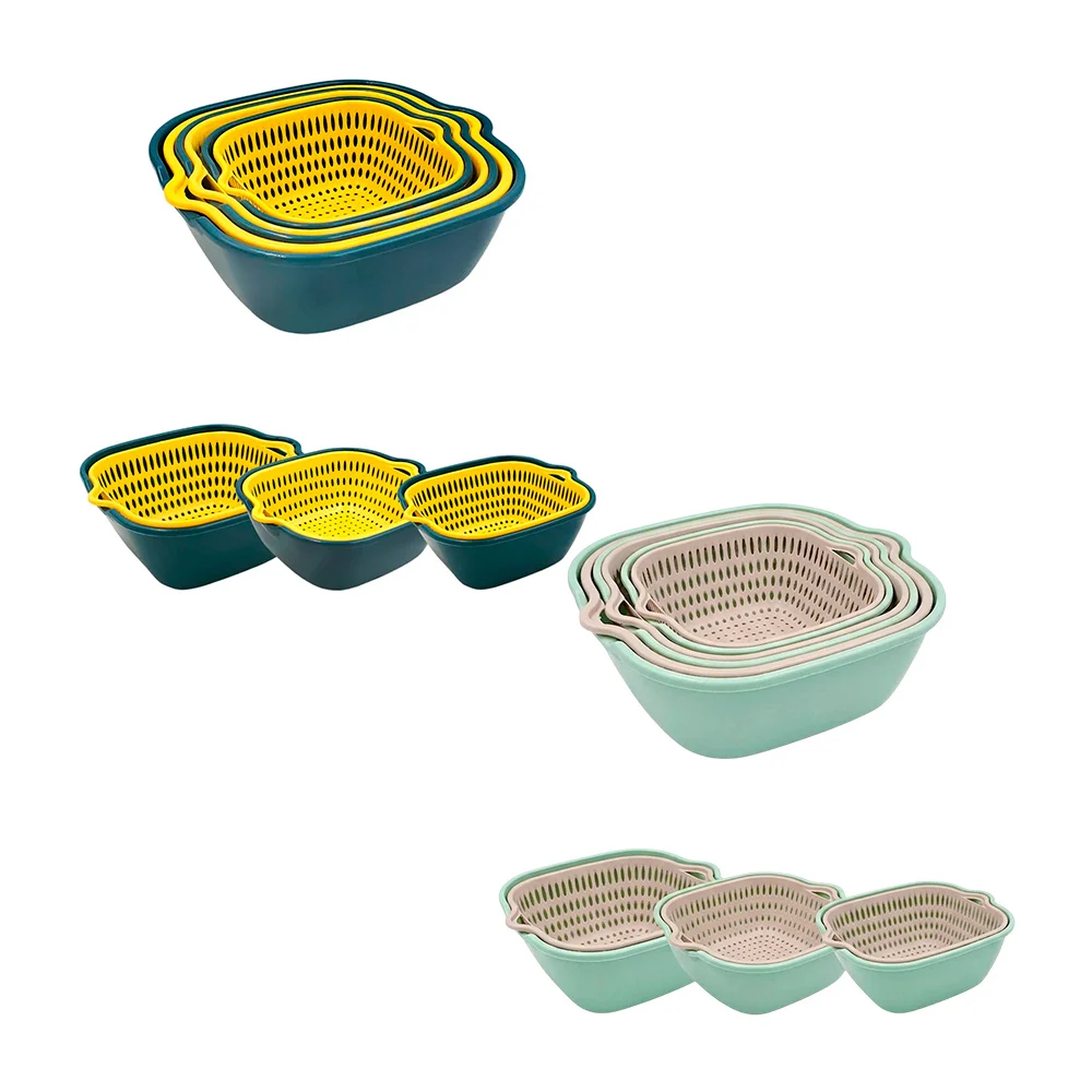 Sets de 3 coladores con base individual en variedad de tamaños y colo…