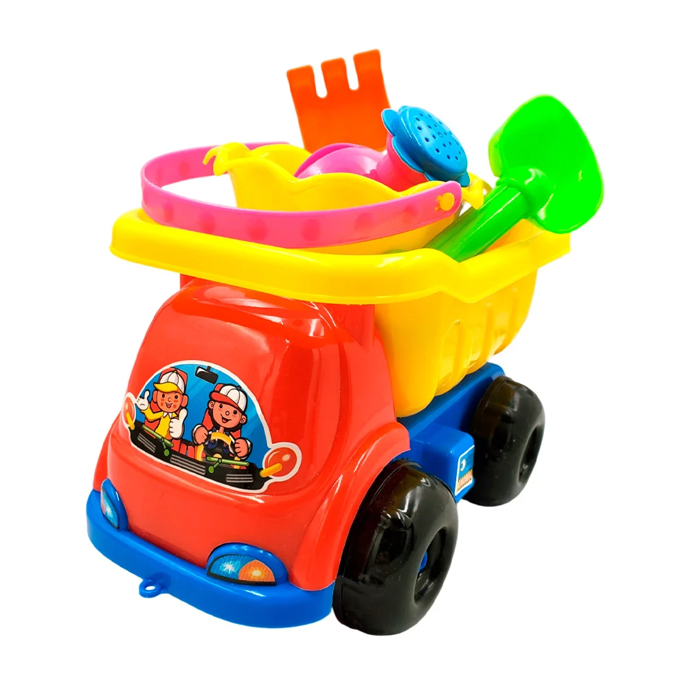 Camión de construcción para niño con accesorios + cubeta para playa, …