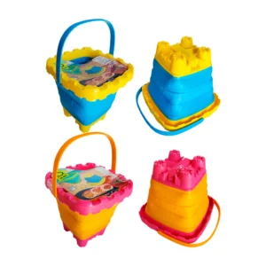 Cubeta plegable para playa con forma de castillo, variedad de colores…