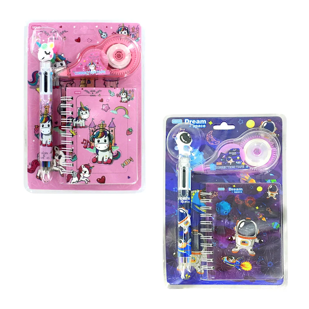 Set de libreta yoyo con diseño estampado infantil, pluma multicolor y…