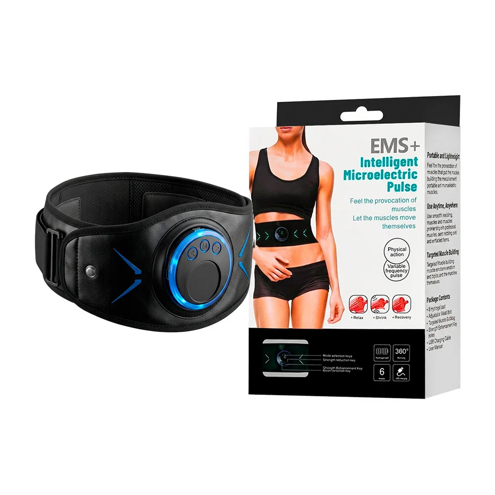 Faja cinturón inteligente ems+ con pulsaciones micro eléctricas, almo…