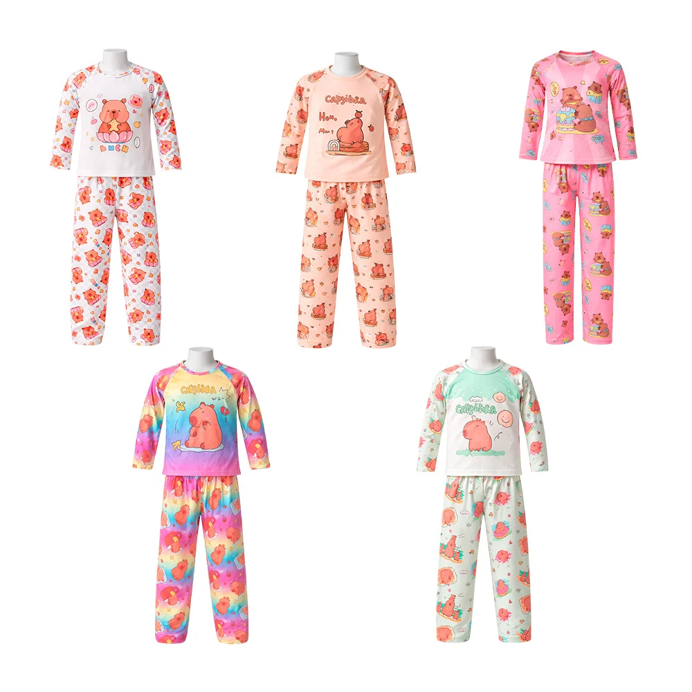 Set de pijama infantil, camisa y pantalon con estampado de capibara, …