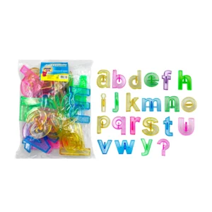 Paquete con 27 moldes para plastimasa plasti kids con forma del abece…
