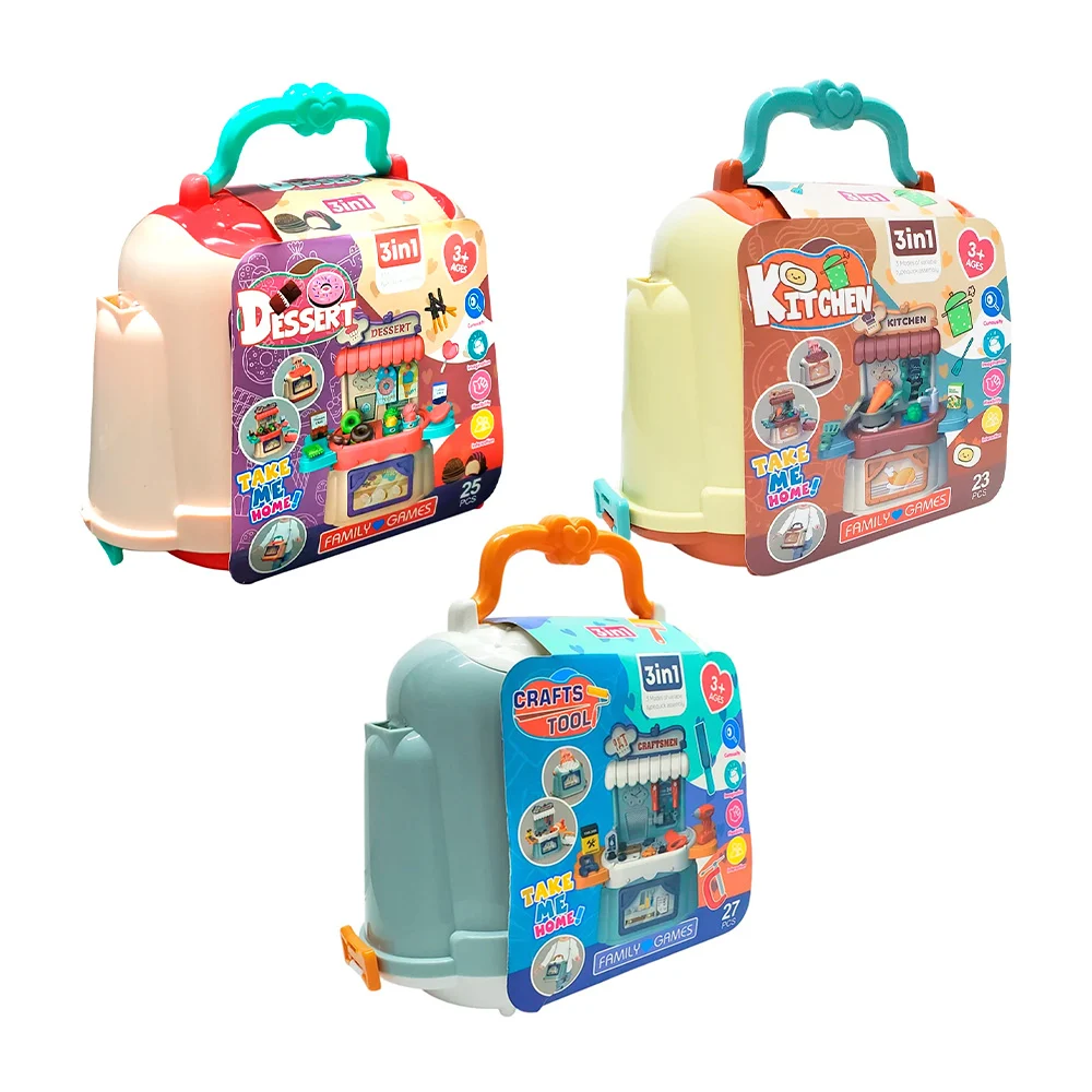 Juguete maletín convertible con diversas temáticas de juego, varios m…