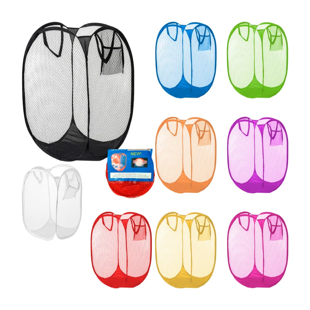 1pza cesto de malla plegable para ropa, pequeña, 45x32cm aprox / aaq-…