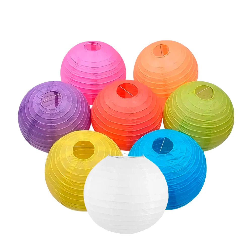 Farol redondo de papel china de 8 pulgadas, variedad de colores / af0…